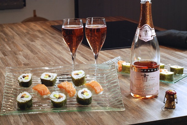 sushi champagne courtillier