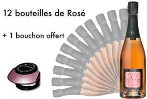 12 bouteilles de Rosé + bouchon